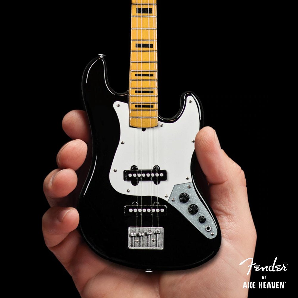 FENDER フェンダー (設立 80周年 ) - Jazz Bass with Black Inlays / ミニチュア楽器 - PGS